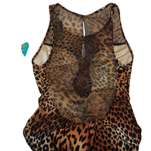 Cote D'Azur Leopard Print Body Suit Size 12 NWT Vintage Old Stock - Picture 7 of 13